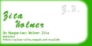 zita wolner business card